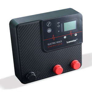 Électrificateur/<span class=keywords><strong>Chargeur</strong></span> de clôture électrique 100 km avec alarme et écran LCD pour grands ranchs et protection contre les éléphants, sortie 12KV 10J, alimentation secteur/batterie/solaire - Product Image 1