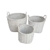 Wicker Fruit Shopping Basket with Handle