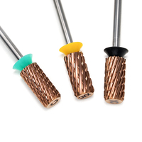 NOUVEAU Embouts de ponceuse à ongles en carbure Bronze Nano SC PRO, pour la dépose de coquilles, mini-perles métalliques et le polissage de gel dur et acrylique