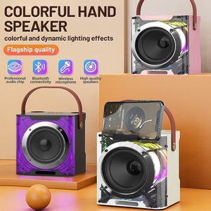 Máquina de <span class=keywords><strong>Karaoke</strong></span> con Altavoz Bluetooth, Micrófono Dual, 5 Voces Divertidas, Efecto de Luz RGB, Subwoofer Inalámbrico <span class=keywords><strong>para</strong></span> Fiestas de Cumpleaños en Casa - Product Image 1