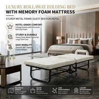Lit pliant portable haut de gamme avec matelas confortable, lit d'appoint avec roulettes verrouillables pour le bureau et la maison