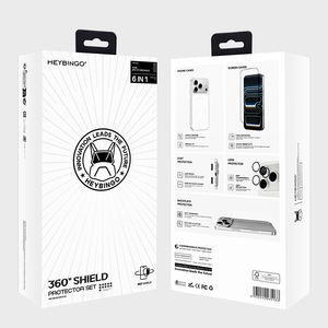 Heybingo <span class=keywords><strong>6</strong></span>-en-1 : Protection d'écran en verre trempé personnalisable, coque de protection pour objectif et haut-parleur, et étui pour <span class=keywords><strong>iPhone</strong></span> 17 Pro Max 16 15 14 - Product Image 1