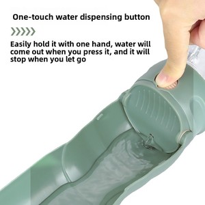 <span class=keywords><strong>Bottiglia</strong></span> d'Acqua Portatile per Animali Domestici con Ciotola Pieghevole e Scomparto per Cibo - Product Image 2