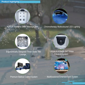 Jacuzzi de Esquina para 5 Personas, Fácil de Instalar, para Terraza o Patio, con Filtro, Bañera de Hidromasaje Balboa, <span class=keywords><strong>Oasis</strong></span> de Jardín - Product Image 2
