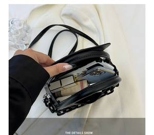 Nuevo Bolso de Hombro Horizontal de PU a Cuadros de Alta Gama para Mujer, Estilo Moderno - Product Image 6