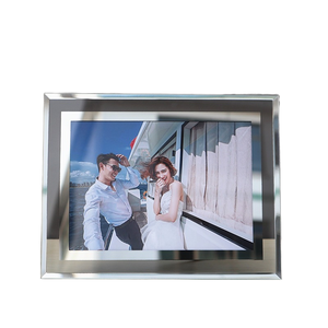 إطار صور كلاسيكي من الكريستال الزجاجي الفضي من فولينغ، إطار صور إبداعي يدوي الصنع من الكريستال الزجاجي للبيع بالجملة، مقاس 4*6 و5*7 بوصة - Product Image 2