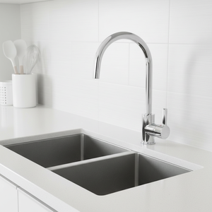 Faucet Mixer Factory Design New Contemporary Style Chrome 59-1 Brass Kitchen Sink Faucet Manufactures - Product Image 3