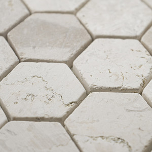 Piastrelle a Mosaico Esagonali in Pietra Naturale Bianca, Dimensione 2 Pollici, per Decorazione di Pareti e Pavimenti - Product Image 5