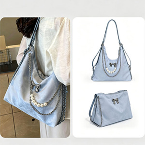 Sac hobo vintage en cuir PU souple de couleur unie avec doublure en polyester, grande capacité, sac à main à porter sous le bras, usage quotidien - Product Image 6