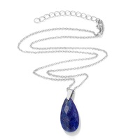 Collar con Colgante de Amatista Natural en Forma de Lágrima, Cadena de Acero Inoxidable, Cristal Curativo Facetado, Collar Impermeable con Piedra de Nacimiento para Mujer