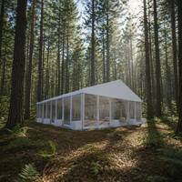 Tente de réception personnalisée en alliage d'aluminium robuste 10x15m 15x20m 15x30m, double couche, ignifuge, imperméable, toutes saisons