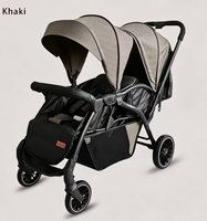 Poussette double de luxe pour tout-petits de 0 à 3 ans, pour les promenades quotidiennes des enfants, les voyages en famille, légère en aluminium