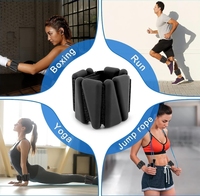 Poids de poignet et de cheville en silicone personnalisables avec logo, réglables, pour bras et jambes, avec bracelet et bande avec logo, vente en gros