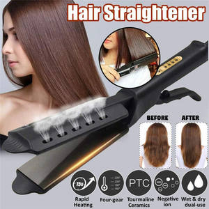 Plancha de Pelo con Cuatro Niveles de Temperatura, Cerámica, Turmalina, Iónica, Placas Anchas, Herramienta Profesional de Peinado - Product Image 2