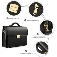 Sac fourre-tout personnalisé de haute qualité vintage pour hommes de grande capacité en cuir de vache véritable 14 pouces mallette pour ordinateur portable
