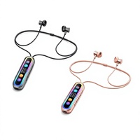Nouveau style d'écouteurs à pince de col avec égalisation de réverbération karaoké, réduction du bruit et écran LED couleur numérique pour