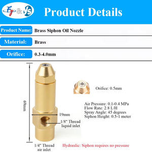 פיית מבער שמן פסולת, פיית דלק מסוג סיפון פליז שתי נוזלי שמן ואוויר ערבוב דוד מבער שמן פיית שמן - Product Image 3