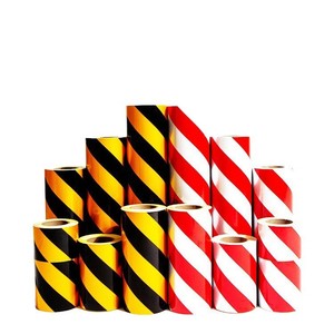 Self Adhesive Safety Warning Tape 25m Red White Stripes Osha Compliant For Toll Booths Gas Stations - Product Image 2