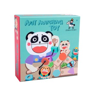 Fábrica DIY Animal Juego de cordones con cuentas de madera Niños Color y forma Juguetes a juego Niños Montessori Tornillo Tuerca Herramienta de montaje Juguetes - Product Image 4