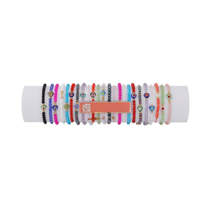 Set Regalo di Gioielli alla Moda: Braccialetti con Perline e Tubolari, 2400 Pezzi in Colori Assortiti - Product Image 2