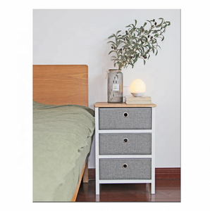 Table d'appoint en bois table de chevet tissu <span class=keywords><strong>commode</strong></span> tissu tiroir stockage tour <span class=keywords><strong>commode</strong></span> - Product Image 1