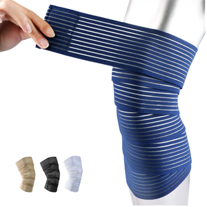 Bandages de genou élastiques en polyester pour hommes et femmes, pour la musculation, le sport, la compression, le soutien et la protection des genoux - Product Image 5