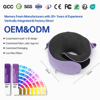 Maßgefertigtes OEM/ODM U-förmiges Memory-Schaum Reisekissen mit Kapuze, Tragbar, Leichtgewichtig, Ungiftig, mit Individuellem Logo und Verpackung, Nackenkissen für