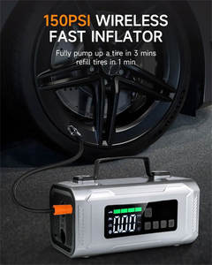 Mini-batterie externe portable 12V/24V, démarreur de batterie de voiture, compresseur d'air 150 psi, kit de démarrage d'urgence pour voiture, outils d'urgence - Product Image 2