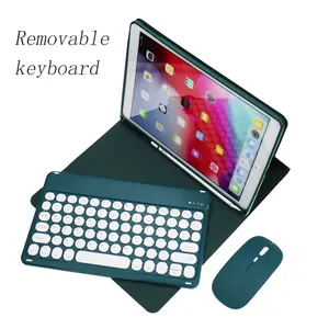 Popular wholesale wireless BT keyboard and mouse suitable for iPad 9.7 11 inch wireless keyboard case portable with pen slot