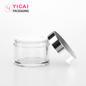 Récipient plastique de poudre à tremper pour les ongles, 10 pièces, emballage cosmétique, 1oz 30g, pot de crème, PETG avec couvercles en argent <span class=keywords><strong>brillant</strong></span> - Product Image 3