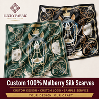Écharpe de luxe en pure soie 65x65cm carrée, jacquard, ourlet roulotté à la main, vintage, cadeau d'entreprise pour femme, échantillon disponible, accessoire de mode