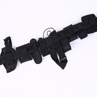 10 pièces ensemble de ceintures tactiques noires multifonctions ceinture de sécurité réglable pour hommes avec 9 pochettes de composants