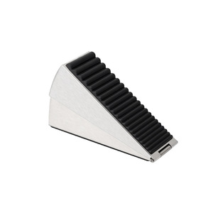 Stainless Steel <b>Door</b> Wedge Black Adjustable Floor Mount <b>Door</b> Stopper Minimalist Design Hardware Accessory - Product Image 1