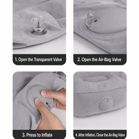 Repose-pieds gonflable réglable pour avion, coussin de soutien pour les jambes en PVC à trois couches, pour les voyages en avion et l'utilisation à l'hôtel