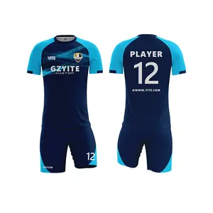 Wholesale sportswear create football team kit jersey training custom Logo men's soccer uniforms