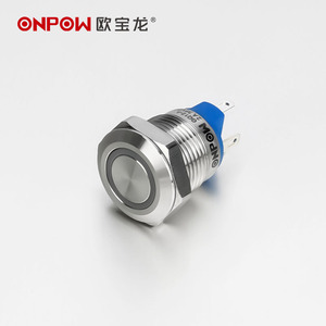 ONPOW 12mm Mini Metal <strong>Push</strong> <strong>Button</strong> Switch Pin Terminal 12V <strong>Push</strong> <strong>Button</strong> Switches - Product Image 1