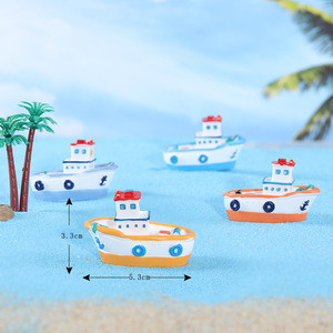Bonne qualité Chunjun style méditerranéen bord de mer Yacht bateau paysage bateau de croisière Aquarium Simulation décoration - Product Image 6