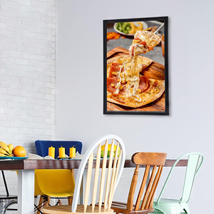 Nhà Máy bán hàng trực tiếp LED siêu mỏng khung nhôm kim loại quảng cáo hộp Đèn Nhà hàng kính hiển thị menu lightbox - Product Image 3