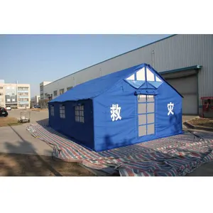 Brand new 36 Sqm 20 people Civil tent frame structure refugee tent civil relief tent for cold region