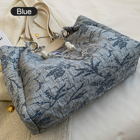 Grosir tas tangan mewah untuk wanita kapasitas besar populer tas bahu mode belanja tas totebag kanvas tas Tote tahan air