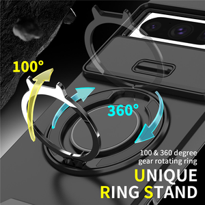 Coque de téléphone tendance de luxe avec support métallique rotatif à 360 degrés et fenêtre arrière pour Google Pixel 7 8A 9 10 Pro XL Pixel <span class=keywords><strong>9A</strong></span> - Product Image 3