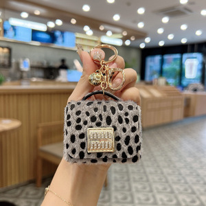 Lilangda <span class=keywords><strong>Mini</strong></span> Coin Purse Keychain Sáng Tạo Châu Âu Mỹ Leopard In Phổ Biến Nhỏ Vuông Da Mặt Dây Chuyền Cho Trang Trí - Product Image 6