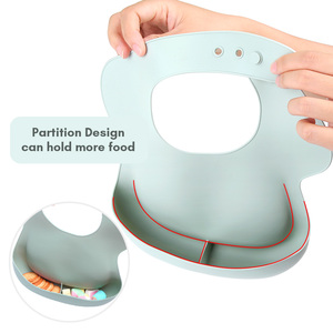Babero de alimentación de silicona para niños, babero de silicona seguro de grado alimenticio, diseño de alimentación de bebés lavable, Baberos de precio competitivo para bebés - Product Image 5