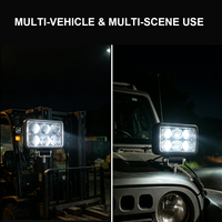Luz de Trabajo LED Súper Brillante de 18W con Lente 4D y 6 LED, Lámpara Auxiliar de Conducción para 4x4, SUV, Camiones Todoterreno y Tractores