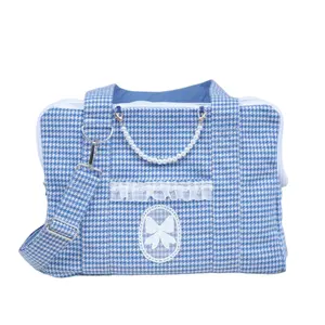 Pet Luxury Blue Portable Bag Cat Travel Carrier Bag Fashion Pet Designer Carry Bag Manufacturer