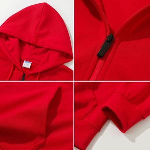 Hoodies pour hommes en coton piqué de haute qualité, livraison rapide d'usine, anti-rides, avec fermeture éclair - Product Image 6