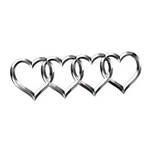 Emblème de voiture en forme de cœur, autocollant de coffre, décalcomanie de calandre en ABS pour Audi Q7 A7 A6 S3 S4 A5 A4 B5 B6 B7 B8 C6 C7 A3 Q3 Q5 TT - Product Image 4