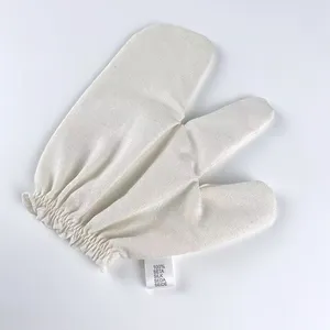 Private Logo Luxury Magic Natural New Customized Fiber Scrub Women Body Wash Cleaner Hand Bath Exfloating Glove Silk