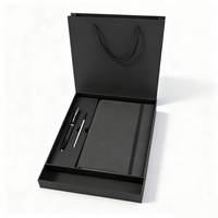 Ensemble de journal et de planificateur professionnel A5 personnalisé 2026 avec couverture en cuir à motif litchi, logo imprimable, design de haute valeur pour le bureau