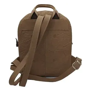 Sac à dos étudiant Fana 5L en cuir véritable, design ciselé, sac à dos unisexe tendance pour adultes - Product Image 3